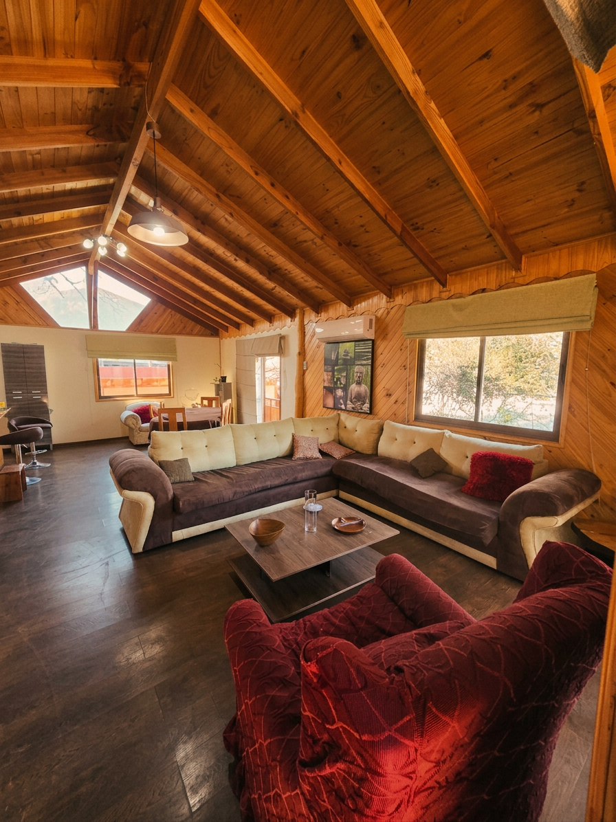 Dormitorio con vista a la cordillera